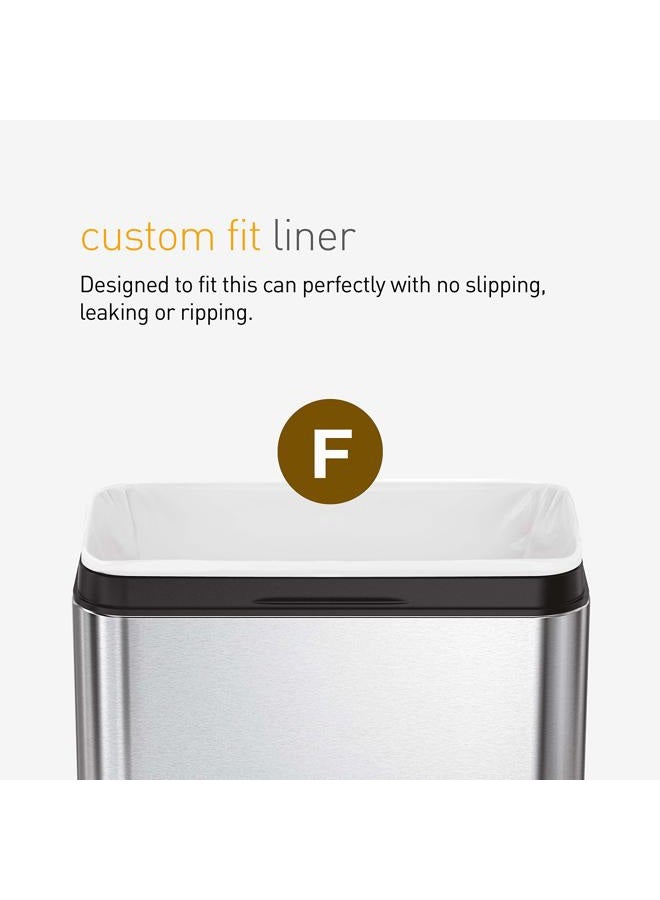 simplehuman 25 Liter / 6.6 Gallon Slim Open Commercial Trash Can, Brushed Stainless Steel - Image 5