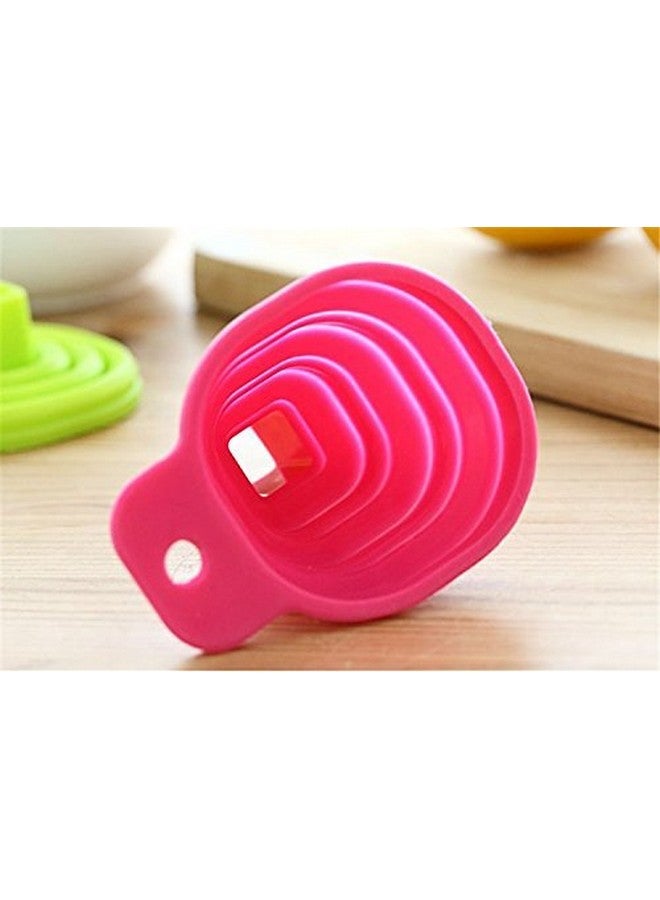 Garden Of Arts Silicone Funnel Collapsible Flexible Foldable Kitchen Gadget Hangable Household Liquid Oil Dispensing Kitchen Tool Multicolor - Image 2
