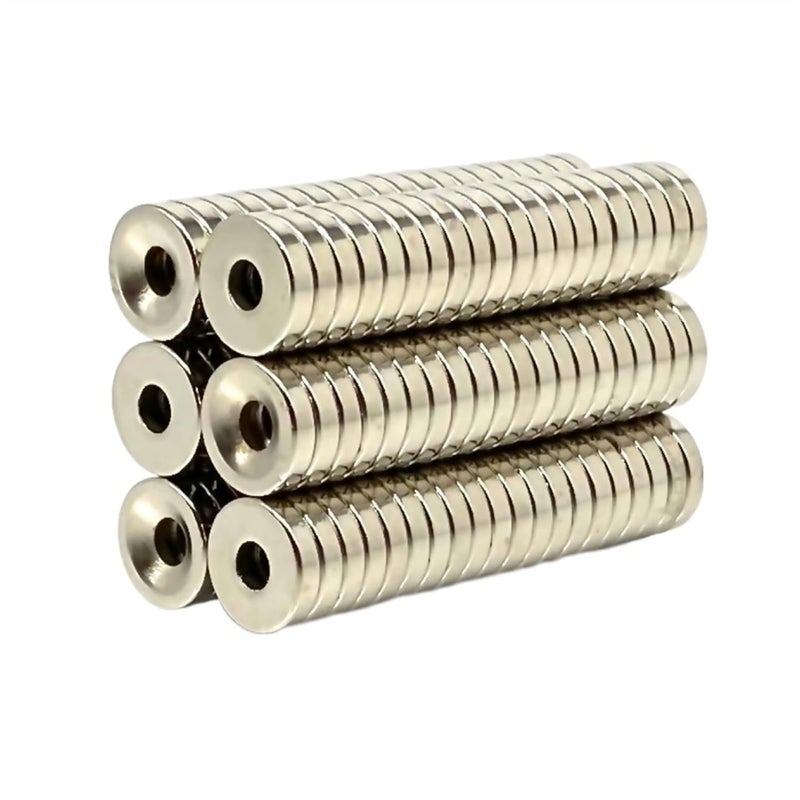 15x3 مم N35 مغناطيس مستدير غاطس 50 قطعة مغناطيس دائم فائق القوة - Image 1