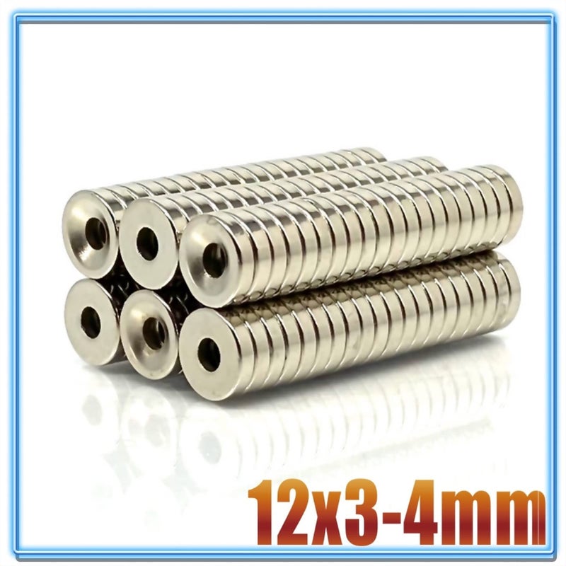 15x3 مم N35 مغناطيس مستدير غاطس 50 قطعة مغناطيس دائم فائق القوة - Image 4