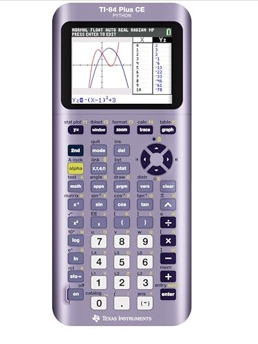 TEXAS INSTRUMENTS TI-84 Plus CE Python Enhanced Graphing plus Software, Iris/Purple - Image 1