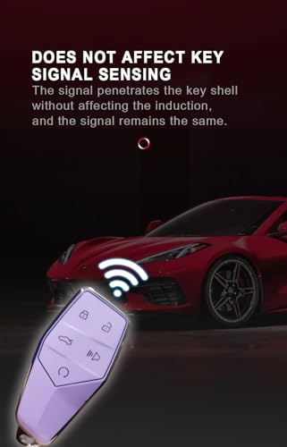TECART Soft TPU Key Fob Cover for MG ONE 2022 Accessories with Keychain 5 Button Car Key Case Cover Protector Key Cover Black - Image 4