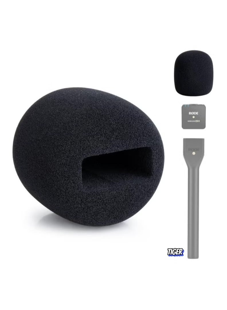 TIGER Microphone Cover Foam – Compatible with Multiple Brands, Suitable for Handheld Interview Adapters, Blocks Plosives for Clear Sound Quality - Image 1