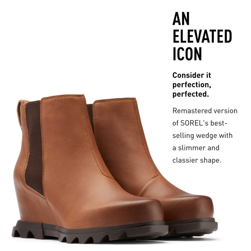 Sorel Women's Joan of Arctic Wedge III Chelsea Boot - Hazelnut, Blackened Brown - Size 10.5 - Image 3