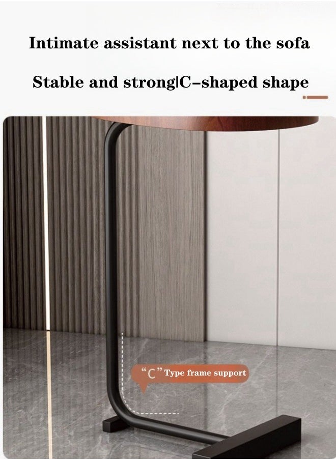 XiuWoo Sturdy Nordic Style Coffee Table Sofa Side Table End Table For Living Room - Black + Black  - Image 4