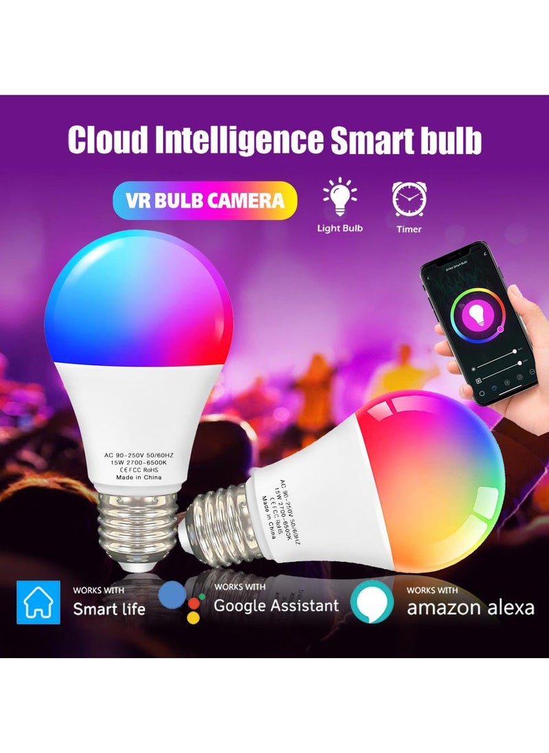 UanTii - Smart Bulb Tuya Wifi Lighting Bulb 15W, App and Voice Remote Control - Image 1