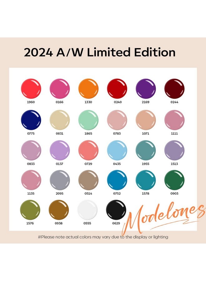 modelones 32 Pcs Gel Nail Polish Set 28 Colors All Seasons Gel Polish With No Wipe Base Glossy & Matte Top Coat And Nail Primer Black Brown Red Purple Gifts For Women Diy Salon Home - Image 2