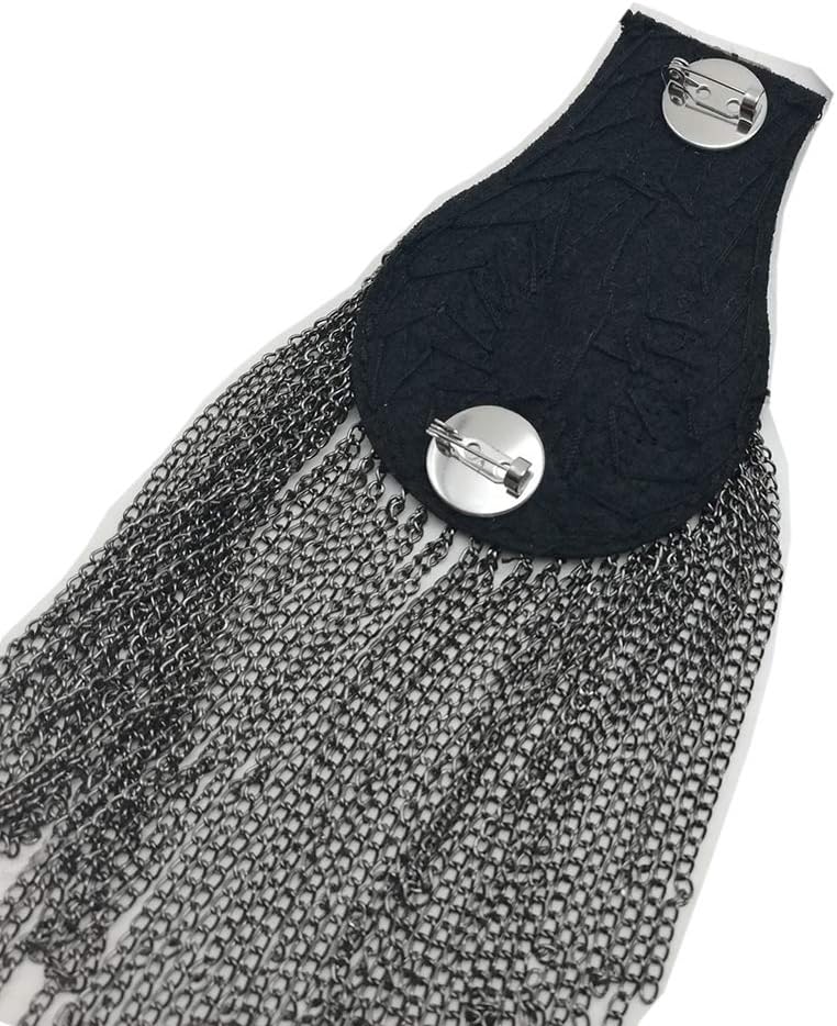 Zthread 1 Pair Blazer Epaulet/Kpop Fringed/Tassel Metal Punk Shoulder Epaulette/Dpikes Brooch for Men Women 3 Colors Options - Image 2