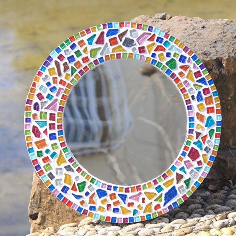 klarako 250pcs Vitreous Glass Mosaic Tiles Pieces For Arts DIY Craft 10x10mm Many Color klarakoYellow - Image 2