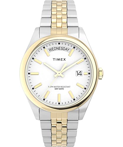 Timex Women's Legacy 36mm Watch - Two-Tone Bracelet White Dial Two-Tone Case - Image 1