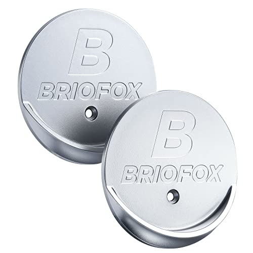 BRIOFOX Shower Curtain Rod Holder 3M Adhesive | Heat Resistant | Waterproof | Max Load 60 lbs Shower Rod Retainer for Wall, 2 Pack, Chrome (Rod Not Included) - Image 1