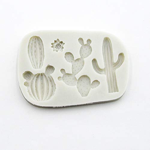 Fewo 5-Cavity Cactus Silicone Fondant Mold Cacti Sugarcraft Chocolate Candy Mold Cupcake Cake Decorating Tools Polymer Clay Mold - Image 4