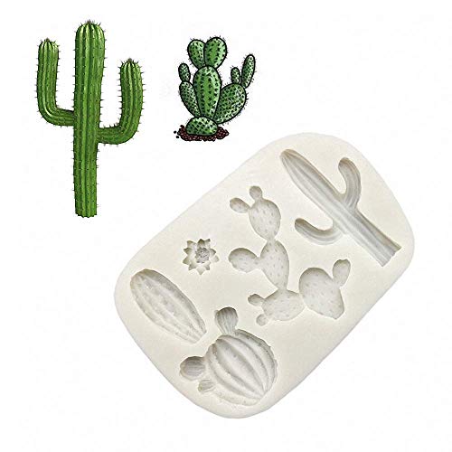 Fewo 5-Cavity Cactus Silicone Fondant Mold Cacti Sugarcraft Chocolate Candy Mold Cupcake Cake Decorating Tools Polymer Clay Mold - Image 1