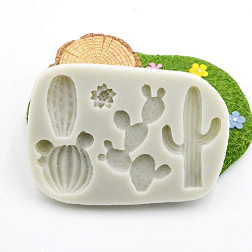 Fewo 5-Cavity Cactus Silicone Fondant Mold Cacti Sugarcraft Chocolate Candy Mold Cupcake Cake Decorating Tools Polymer Clay Mold - Image 5
