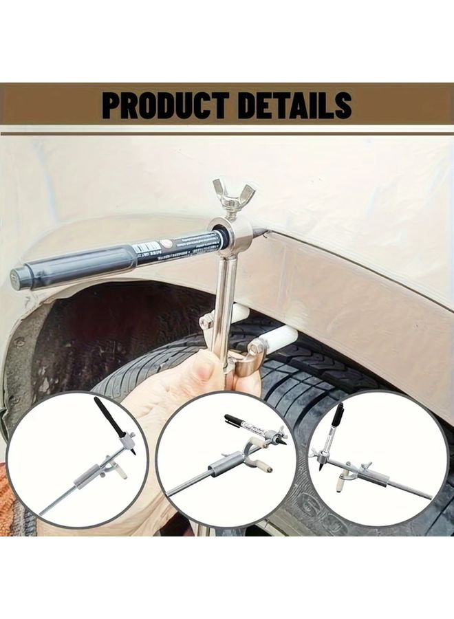 2pcs Car Wheel Arch Dent Repair Tool Set With Scale For Body Line Marking - Image 3