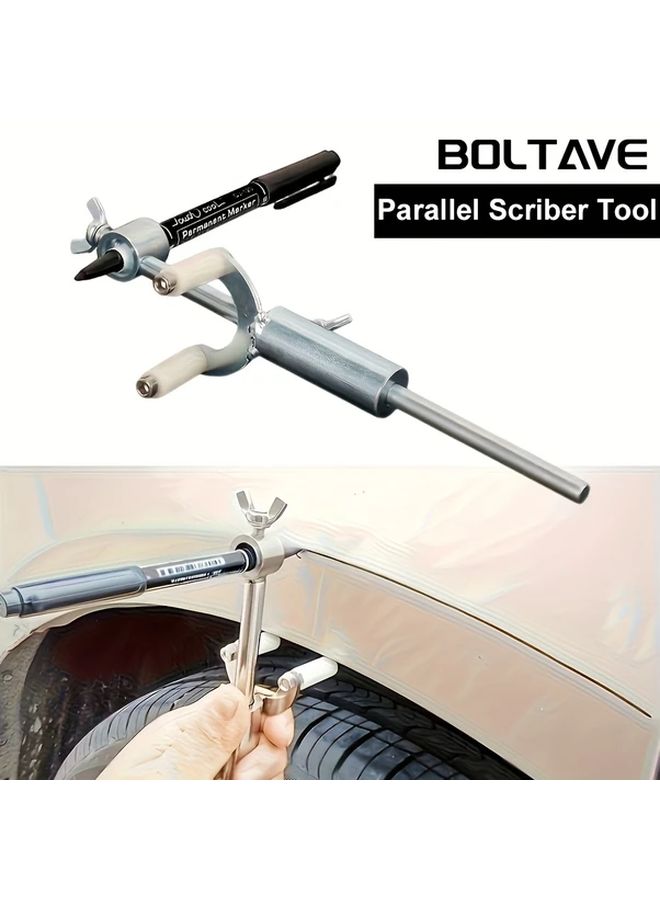 2pcs Car Wheel Arch Dent Repair Tool Set With Scale For Body Line Marking - Image 1