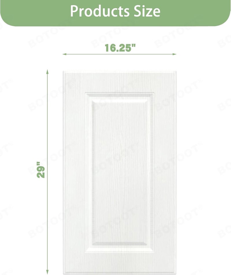 BOTOOT Built-in Cabinet Doors - Cabinet Doors for Kitchen, Living Room, Bedroom, Bathroom - 29 Inch High (White Texture, 16.25 Inch Wide) - Image 4