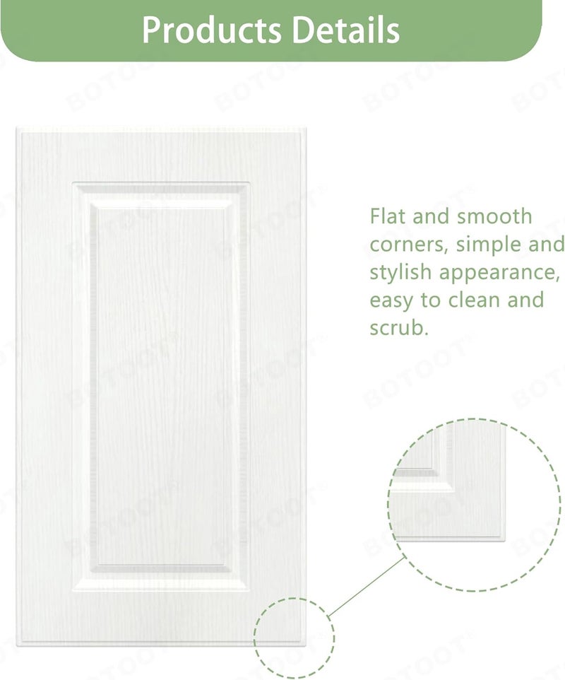 BOTOOT Built-in Cabinet Doors - Cabinet Doors for Kitchen, Living Room, Bedroom, Bathroom - 29 Inch High (White Texture, 16.25 Inch Wide) - Image 3