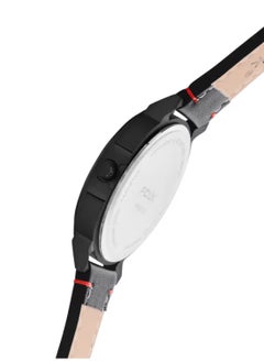 French Connection UK Men's Analog Watch With Black Leather Strap 43 mm FK00010C  - Image 2