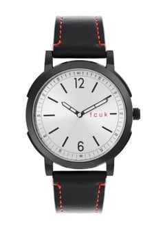 French Connection UK Men's Analog Watch With Black Leather Strap 43 mm FK00010C  - Image 1