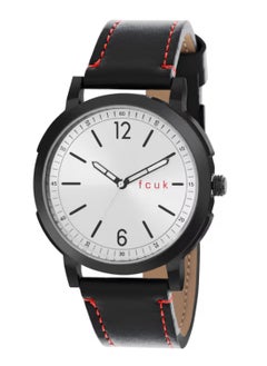 French Connection UK Men's Analog Watch With Black Leather Strap 43 mm FK00010C  - Image 4