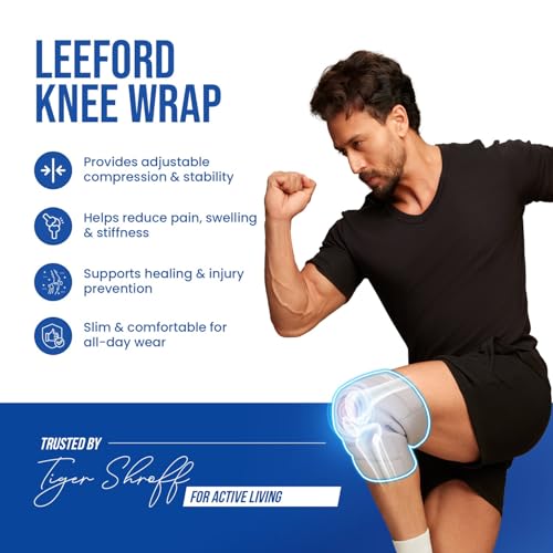 Leeford Ortho Premium Knee Wrap Open Patella for Men and Women | Knee Cap Belt for Pain Relief | Adjustable Knee Support Braces For Gym, Sports, Injury Recovery - Universal Size - Image 3