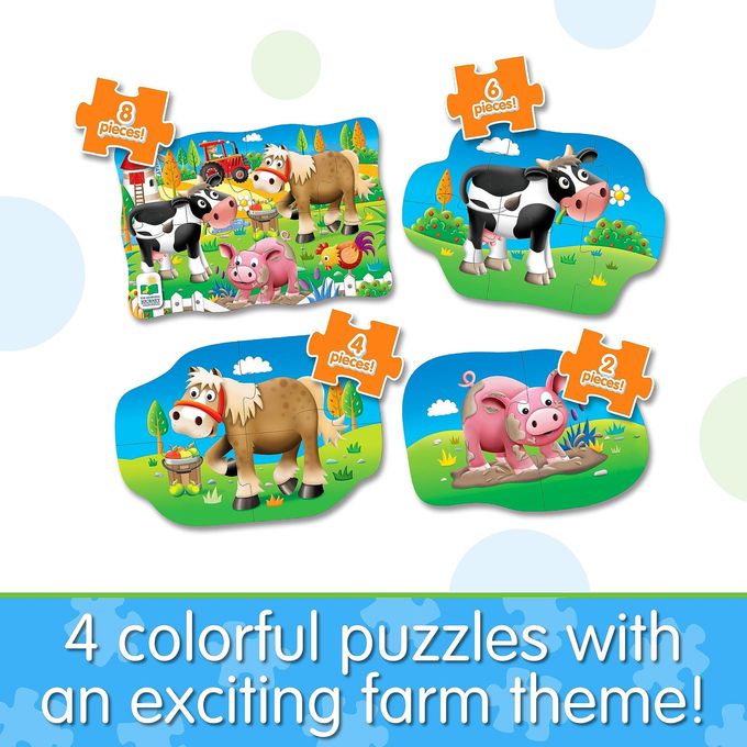 THE LEARNING JOURNEY : My First Puzzle Sets 4-In-A-Box Farm  Farm-Themed Puzzle Sets Educational Toddler Toys & Activities for Children Ages 2-5 - Image 5
