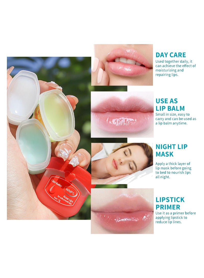 SYOSI Mini Lip Balm Set, 8 Flavors Moisturizing Lip Sleeping Mask, Day And Night Repair Lip Balm for Chapped Cracked Dry Lips, Natural Bright, Reduce Lip Lines & Wrinkle, Lip Mask For Women Men  - Image 2