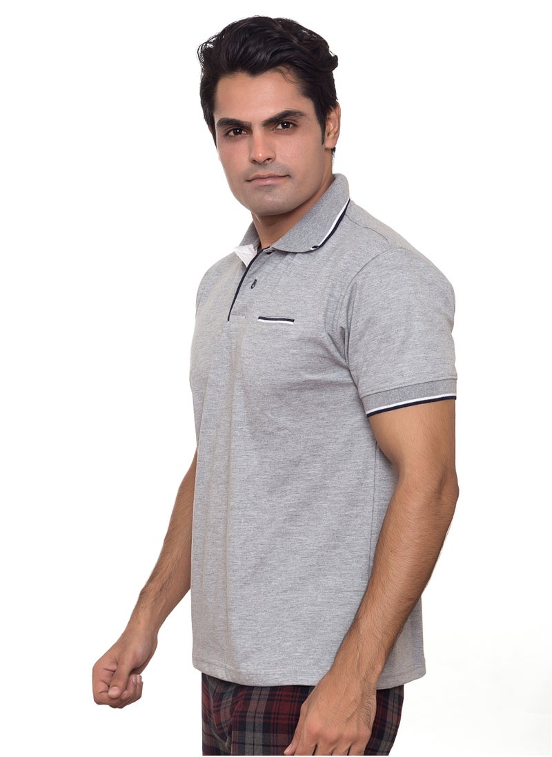 SANTHOME Men's Dry n Cool Polo Shirt for Office Gym Daily Use Comfort Wear  - Image 1