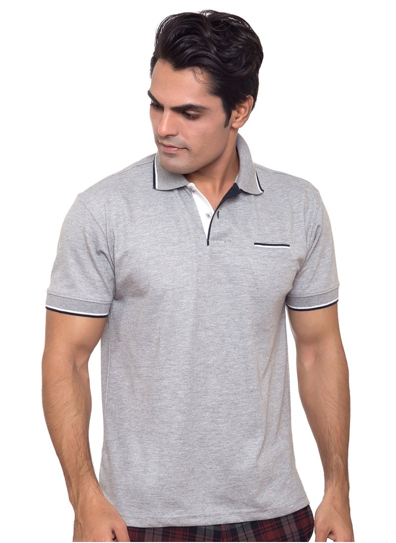 SANTHOME Men's Dry n Cool Polo Shirt for Office Gym Daily Use Comfort Wear  - Image 2