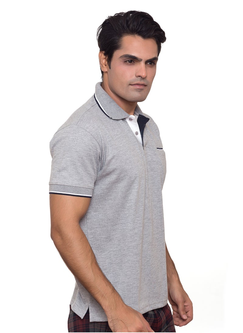SANTHOME Men's Dry n Cool Polo Shirt for Office Gym Daily Use Comfort Wear  - Image 3