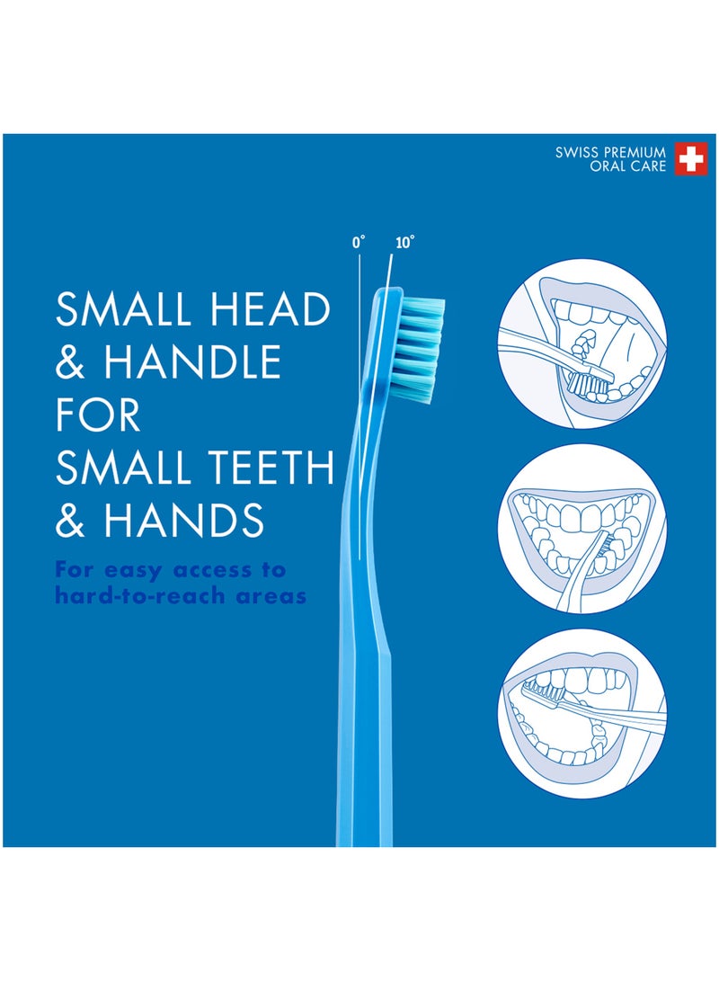 CURAPROX Ultra-Soft Toothbrush For Kids - Blue 1 Pc - Image 4