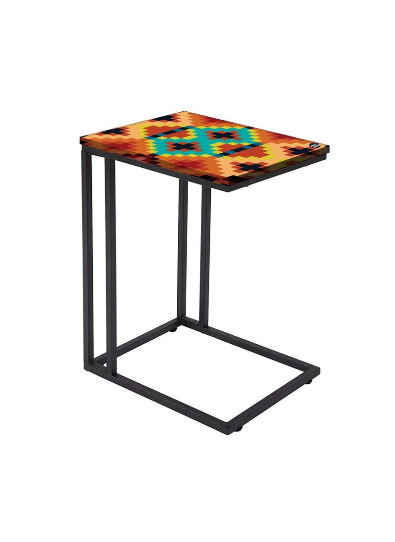 Nutcase Nutcase Design C Shaped Side Table for Laptop Work on Sofa CouchStudy Breakfast Snack Serving End Tables for Living Room Bedroom Diamonds  - Image 1