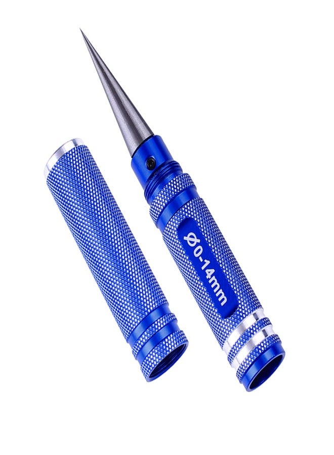 Hobbyfire RC Body Reamer 0-14mm with Curved and Straight Scissors, Precision Hole Punching & Trimming Tool Kit for RC Car Bodyshell Maintenance and Upgrades (Blue) - Image 3