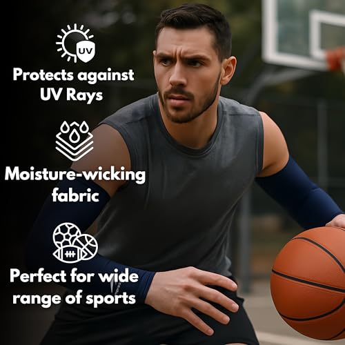 CompressionZ Compression Arm Sleeves for Men & Women| Cooling UV Sun Protection Elbow Pain Relief for All Sports and Recovery White: Pair X-Large - Image 2