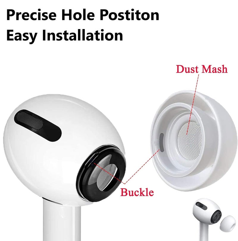 Sounce Silicone Replacement Ear Tips for Apple AirPods Pro 2 & Airpods Pro, Anti-Slip Eartips, Tighter Seal, Fits in The Charging Case, (Medium Size) (1 Sets, 2Pc) - White - Image 4