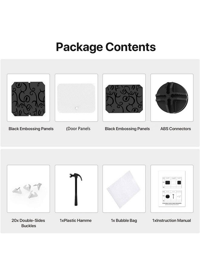 AYSIS AYSIS Multipurpose Portable 10 Plastic Small Sheet Collapsible Wardrobe for Clothes Storage Rack for Kids ^ Black  - Image 5