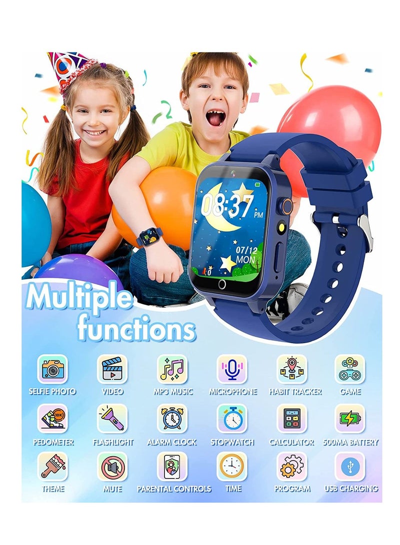 Smart Watch for 4-12 Year-old Kids, Comes with Video, Camera, Music Player Functions and 26 Games (Blue) - Image 3