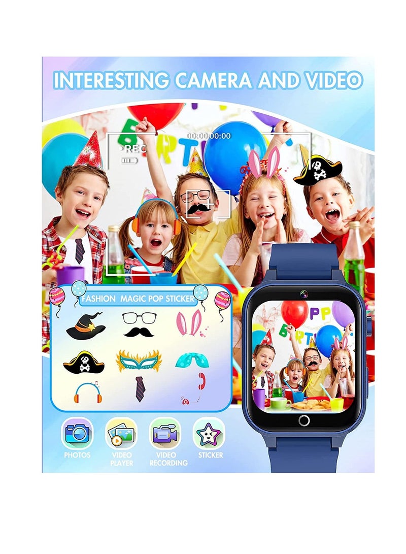 Smart Watch for 4-12 Year-old Kids, Comes with Video, Camera, Music Player Functions and 26 Games (Blue) - Image 4