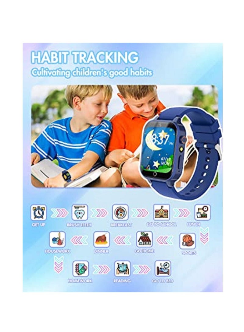 Smart Watch for 4-12 Year-old Kids, Comes with Video, Camera, Music Player Functions and 26 Games (Blue) - Image 2
