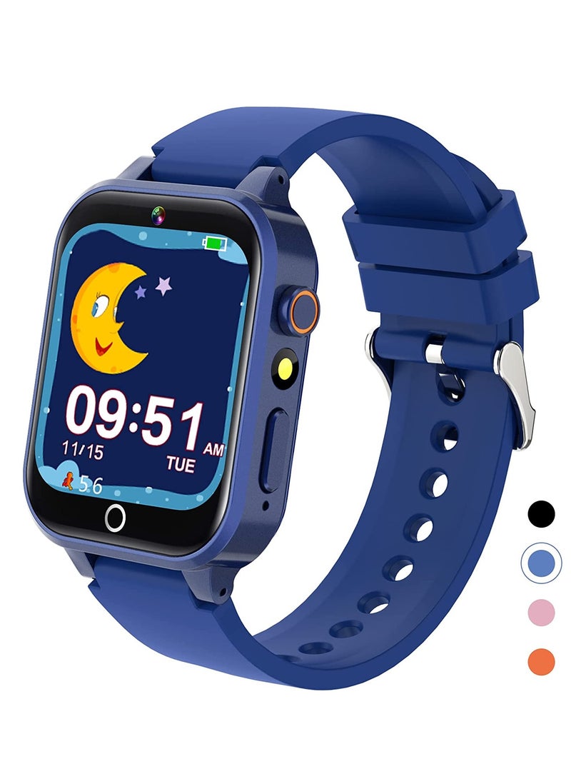 Smart Watch for 4-12 Year-old Kids, Comes with Video, Camera, Music Player Functions and 26 Games (Blue) - Image 1