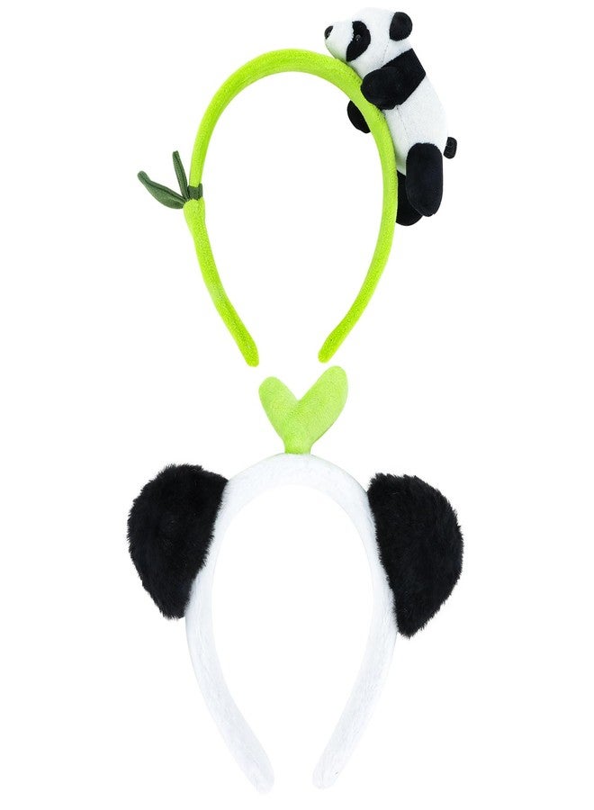 AMCAMI Panda Headband for Women, Green&White - Image 1