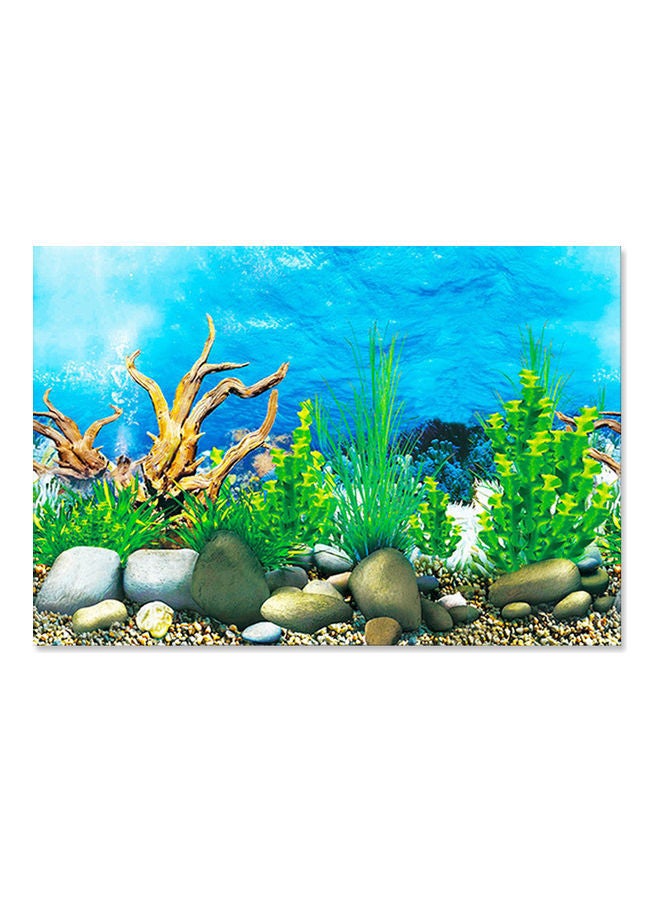 NIBEMINENT Aquarium Background Poster Decoration Landscape Sticker for Fish Tank Multicolour 60.00 x 1.50 1.50cm - Image 1