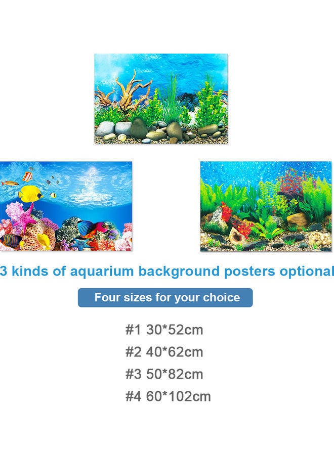 NIBEMINENT Aquarium Background Poster Decoration Landscape Sticker for Fish Tank Multicolour 60.00 x 1.50 1.50cm - Image 2