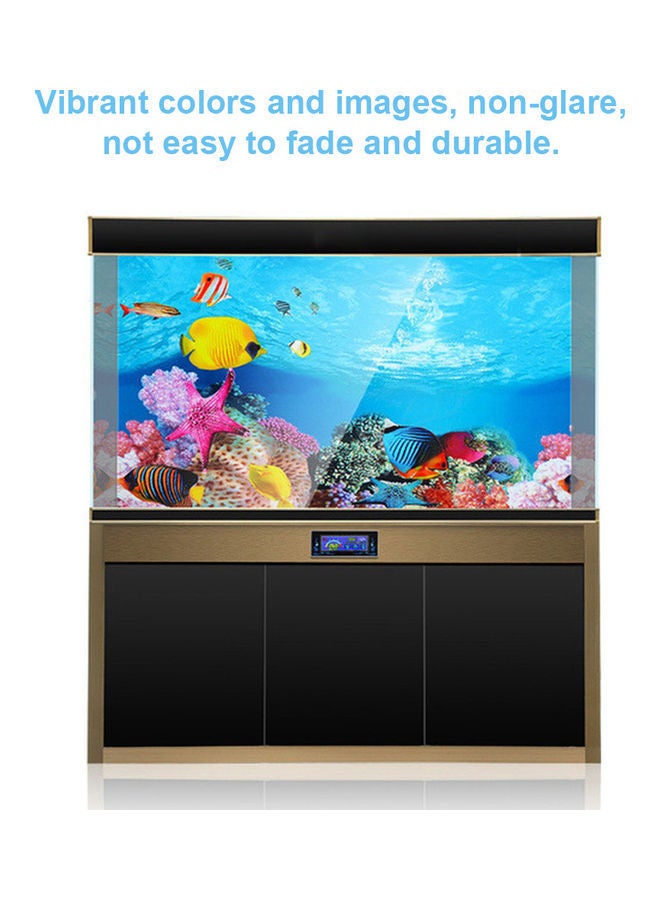 NIBEMINENT Aquarium Background Poster Decoration Landscape Sticker for Fish Tank Multicolour 60.00 x 1.50 1.50cm - Image 4