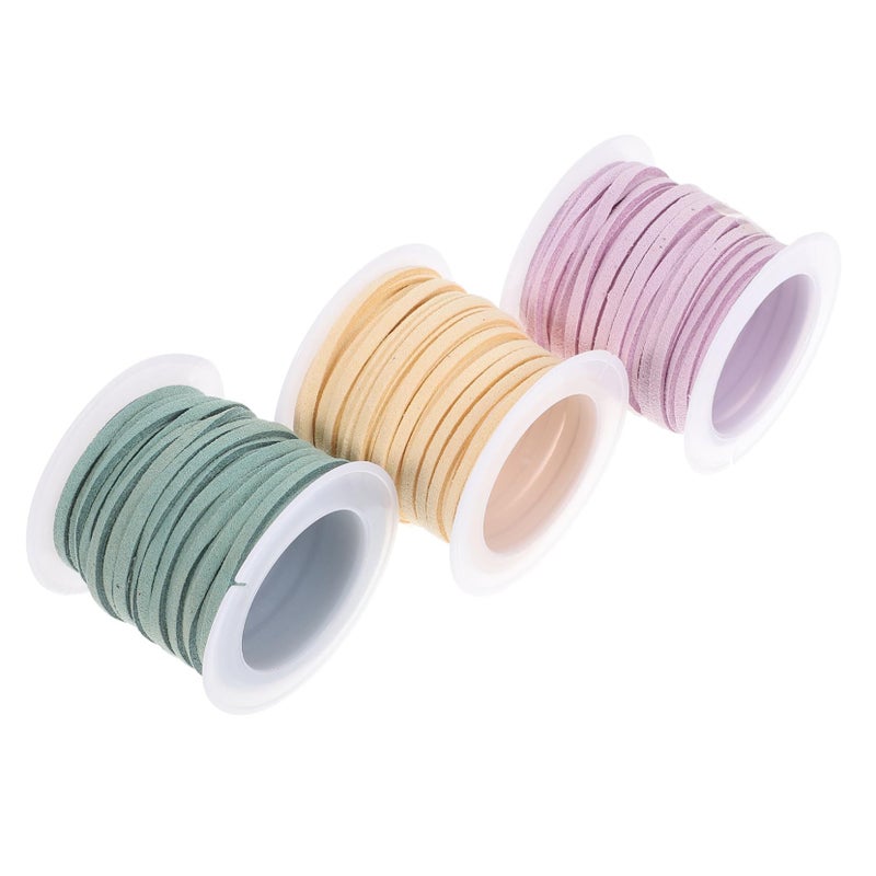 Decorative Floral Bouquet Ribbon For Crafting And Wrapping 3 Rolls Soft Light Pink - Image 2
