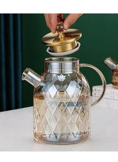Generic Pyrex Samboxat Pyrex Hand With Stainless Steel Gold Lid The only Pyrex that is not affected by cold water at the highest temperatures Pyrex is healthy, very safe Capacity 1800 ml  - Image 5