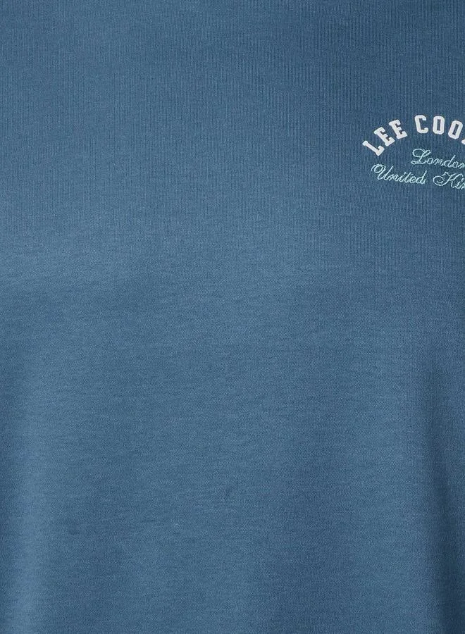 لي كوبر Lee Cooper Men Regular Fit Crew Neck Short Sleeve Logo Print T-shirt