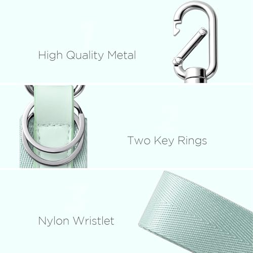 Babysun Wristlet Keychain for Women and Men Never Lost Wrist Lanyard Key Chain Holder with 2 Key Rings Wristlet Strap for Car Keys ID Badge Wallet Card Holder (Olive Green) - Image 4