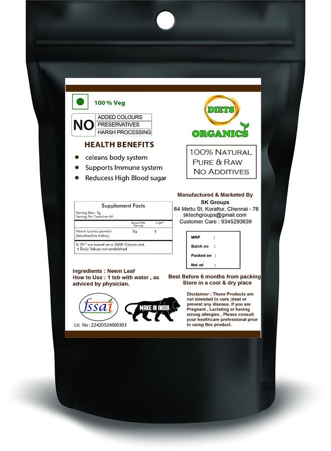 DIETS ORGANICS Amla, Bhringraj, Hibiscus,Neem and Shikakai Powder for Hair Care and Hair Growth-250g - Image 3